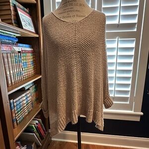Cozy Taupe Knit Slouchy Sweater